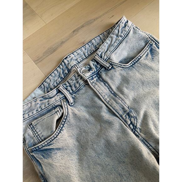 H&M Acid Wash Wide Leg Jeans Size 33x32 Baggy Fit Skater Trending Denim Unisex - Picture 6 of 11